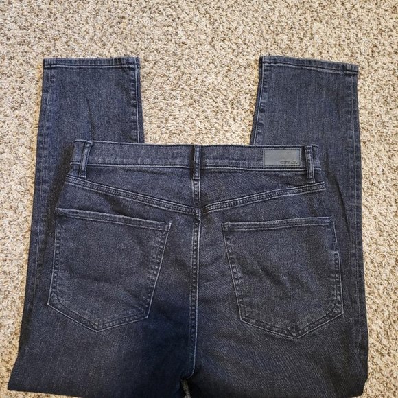 Express Slim Ankle Super High Rise Black Jeans - Picture 2 of 5